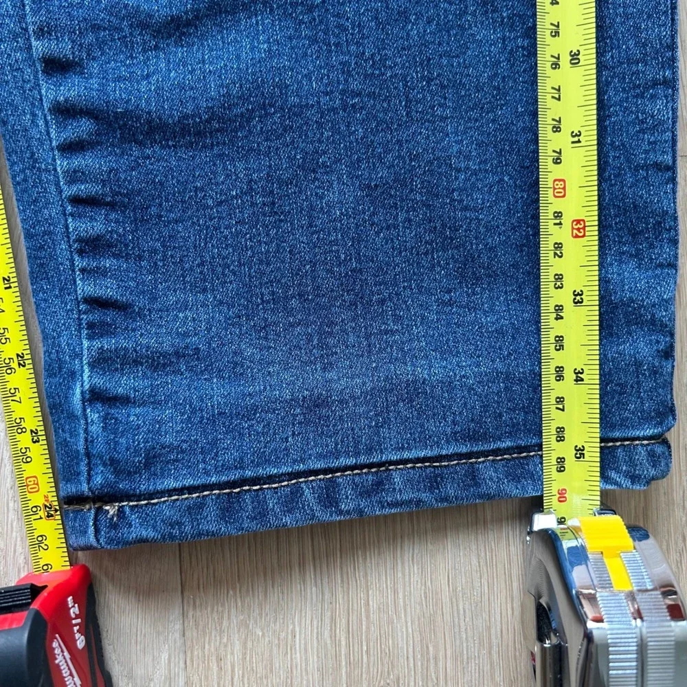 2 Gloria Vanderbilt Amanda Jeans 18WS Blue High Rise Tapered Stretch Denim Short